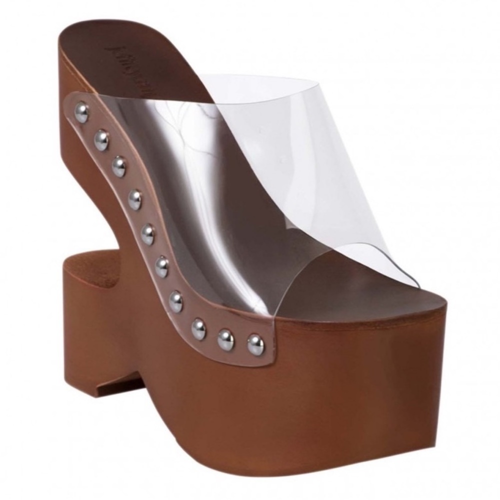 Jeffery Campbell wooden pvc platform wedges size 6